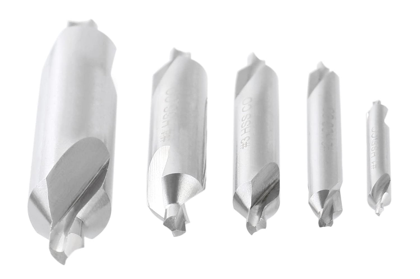 Accusize Industrial Tools 5pc ANSI M42(H.S.S.Plus 8% Cobalt) Center Drill Set, 0556-5500