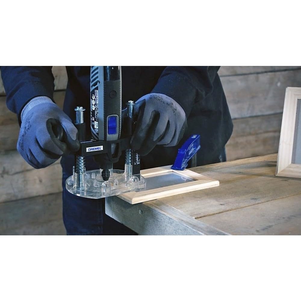 Dremel 335-01 Rotary Tool Plunge Router Attachment, Compact & Lightweight for Light-Duty Routing Projects, Perfect for Woodworking & Inlay Work