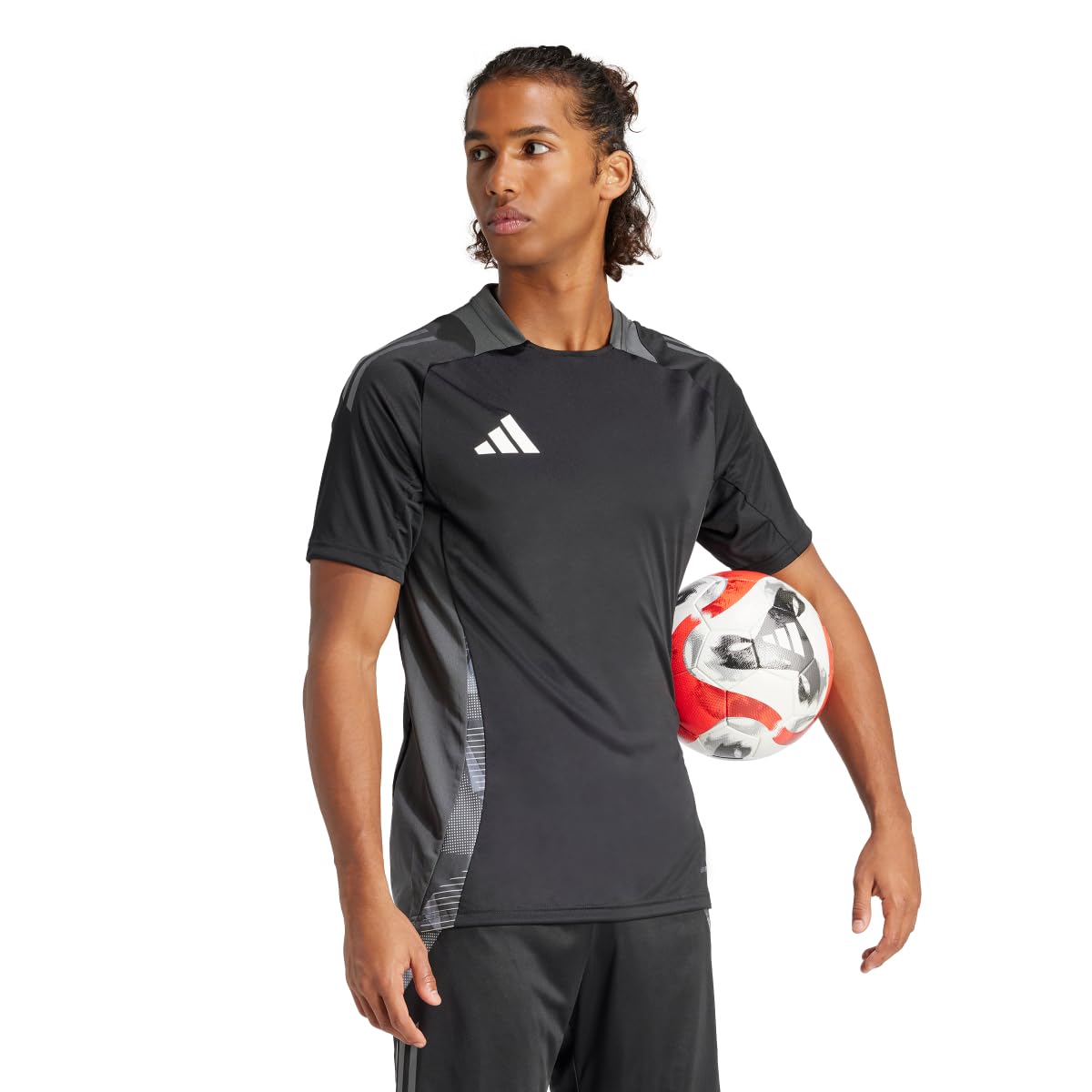 adidas Men's Tiro 24 Competition Training Jersey, Black/Team Dark Grey, Medium