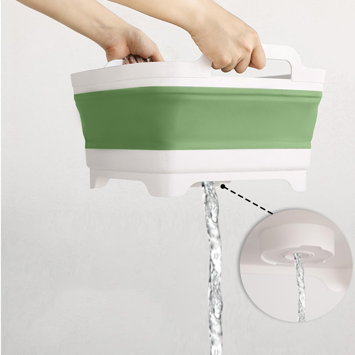 Collapsible Dish Pans 2 Pack Portable Washing Basin Dish Pan with Handle Foldable Strainer Wash and Drain Dish Tub Drainer Over Sink Foldable Dishpan for RV Trailers Camping Dish Washing Tub
