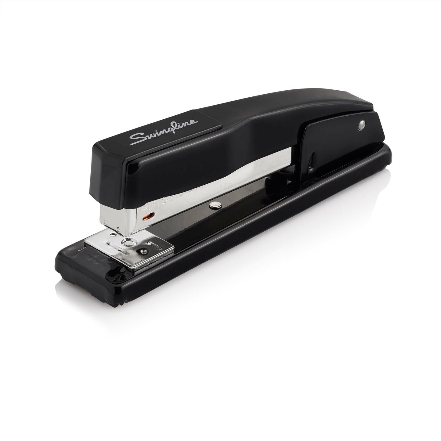 Swingline 444 Commercial Desk Stapler, 20-Sheet Capacity, Tacking Ability, Anvil Rotates, Black (747114401)