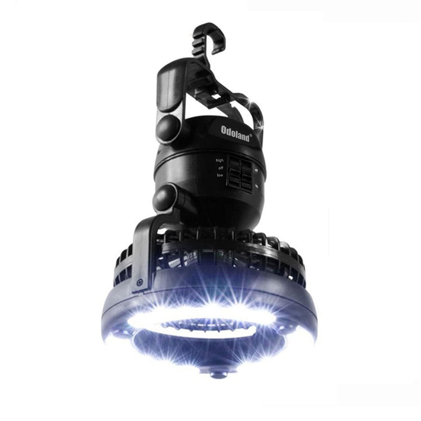 Odoland Portable LED Camping Lantern with Ceiling Fan - Hurricane Emergency Survival Kit