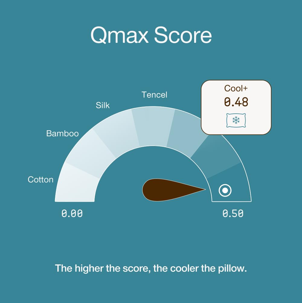 Coop Home Goods Eden Cool+ Adjustable Pillow, Queen Size Plus Shaped Memory Foam Pillows with Cooling Gel, Back, Stomach or Side Sleeper, Neck Support for Sleeping, CertiPUR-US/GREENGUARD Gold