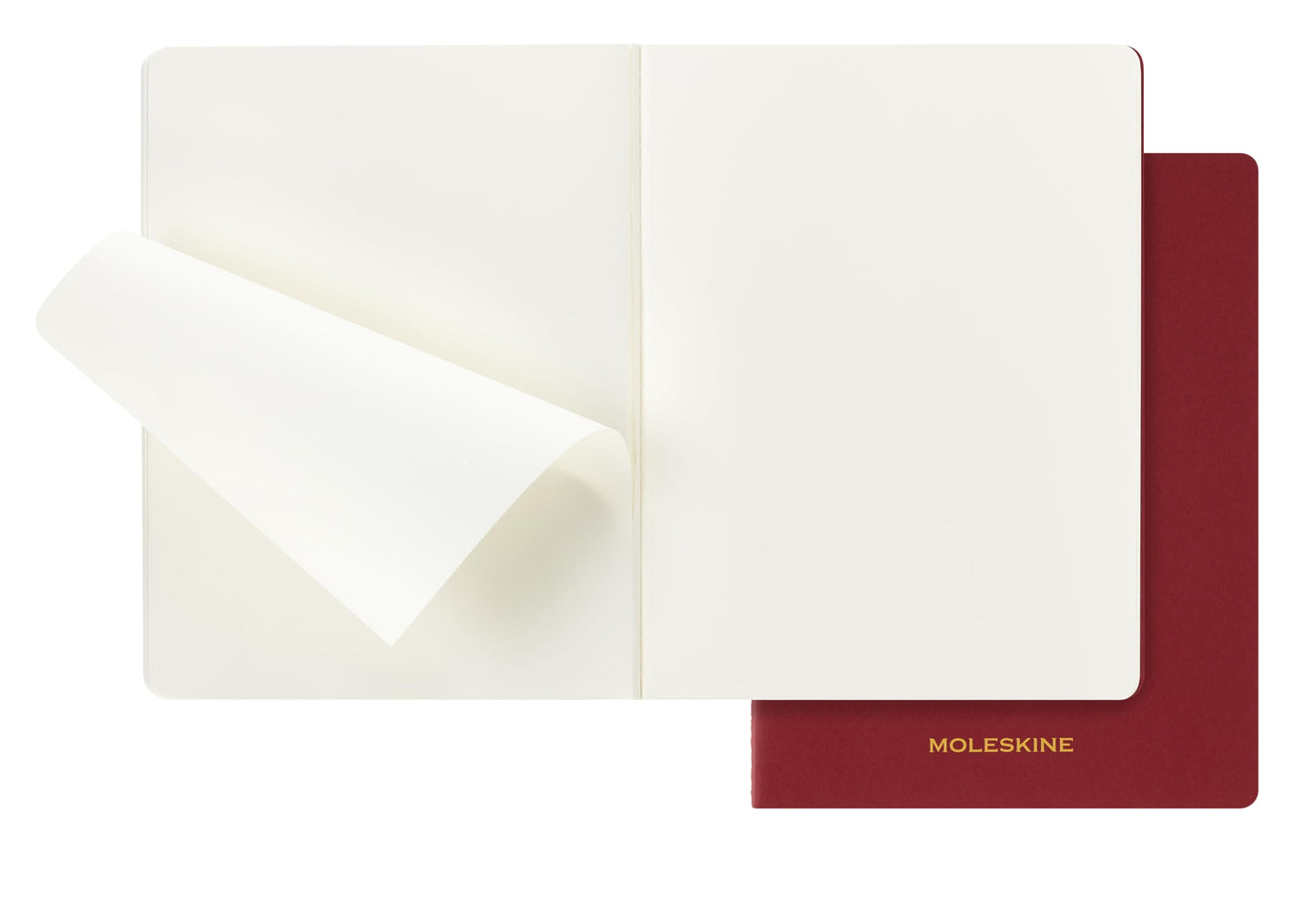 Moleskine Student Cahier Journals (Set of 2), Soft Cover, Plain, XXL (8.5" x 11"), Cranberry Red