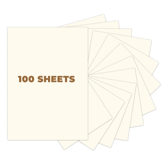 100 Sheets Cream Cardstock Paper 8.5" x 11", 85 lb/230 GSM Card Stock Printer Paper for Cards Making, Office Printing, Cards for Wedding, Invitation, Business, Menus, Certificate, Valentine’s Day