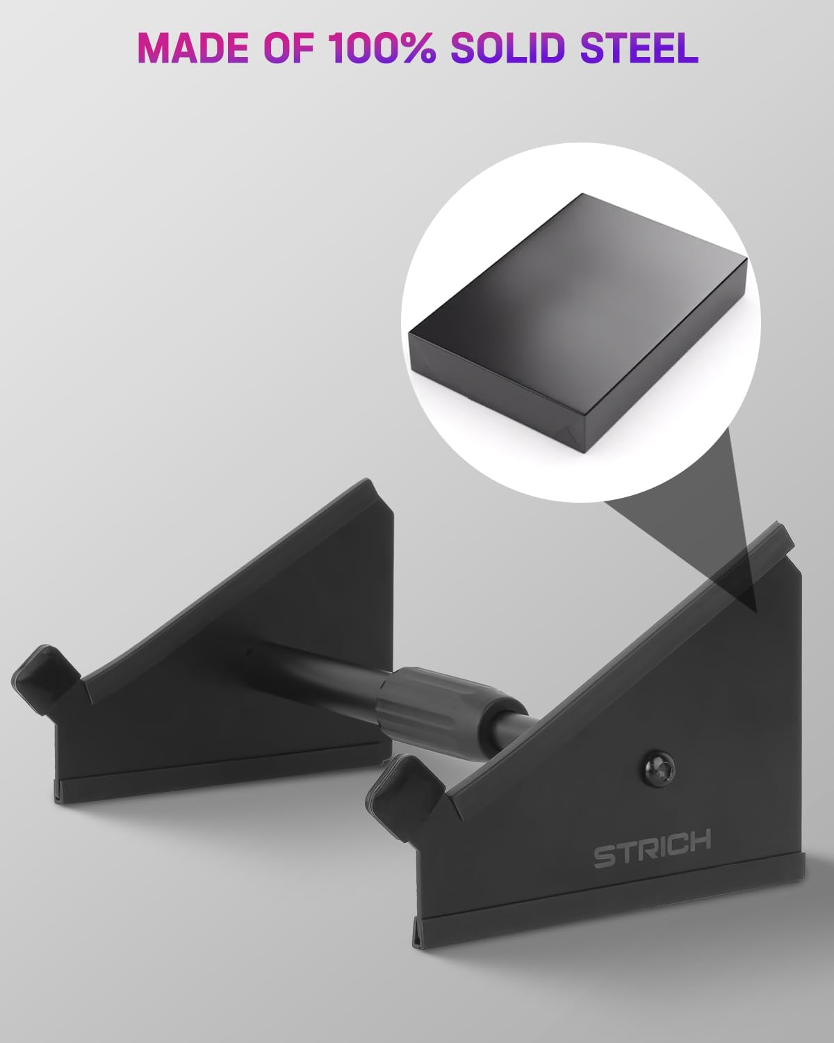 STRICH Desktop Stand, Adjustable 6.6-10.6"(16.8-26.9cm) Heavy-Duty Iron Stand for Sampler, Synth, MIDI Controller, Drum Machine | Non-Slip for Home Studio, Live Performance SDS-10