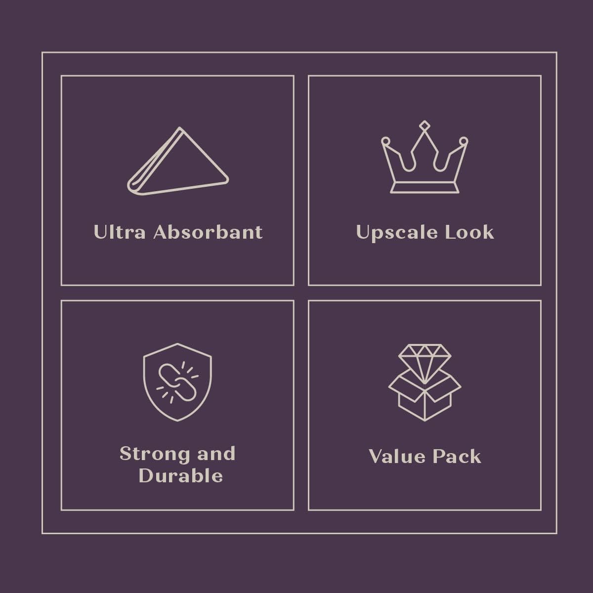 Setup [200 Count - 8.5” x 4” Folded] Linen-Feel Guest Towels - Disposable Cloth Dinner Napkins, Linen Hand Towels for Bathroom, Wedding Napkins (12” x 17 Unfolded) - Formerly Comfy Package