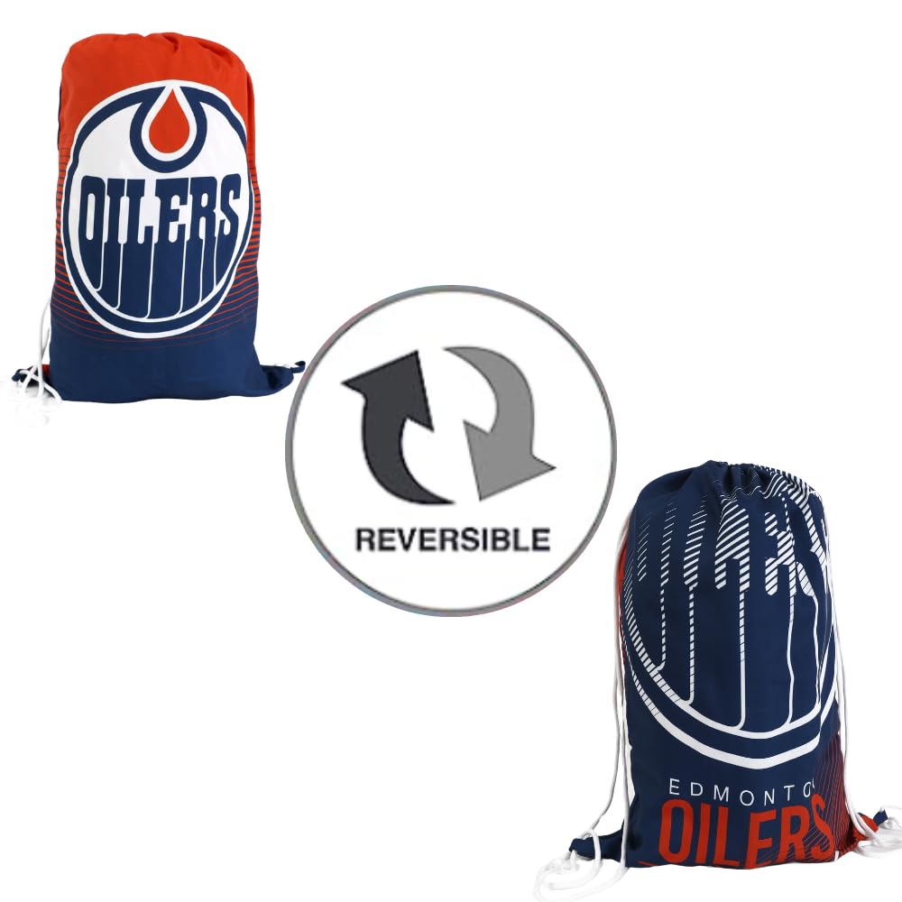 NHL Edmonton Oilers Kids Lightweight Indoor Slumber Bag/Sleeping Bag with Portable Drawstring Bag EXPRESSIONS Ultra-Soft & Cozy (Official NHL Product)