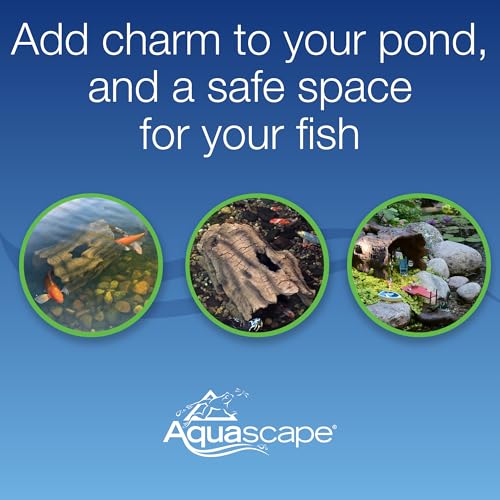 Aquascape 78324 Koi Predator Control Faux Log Fish Cave, Brown