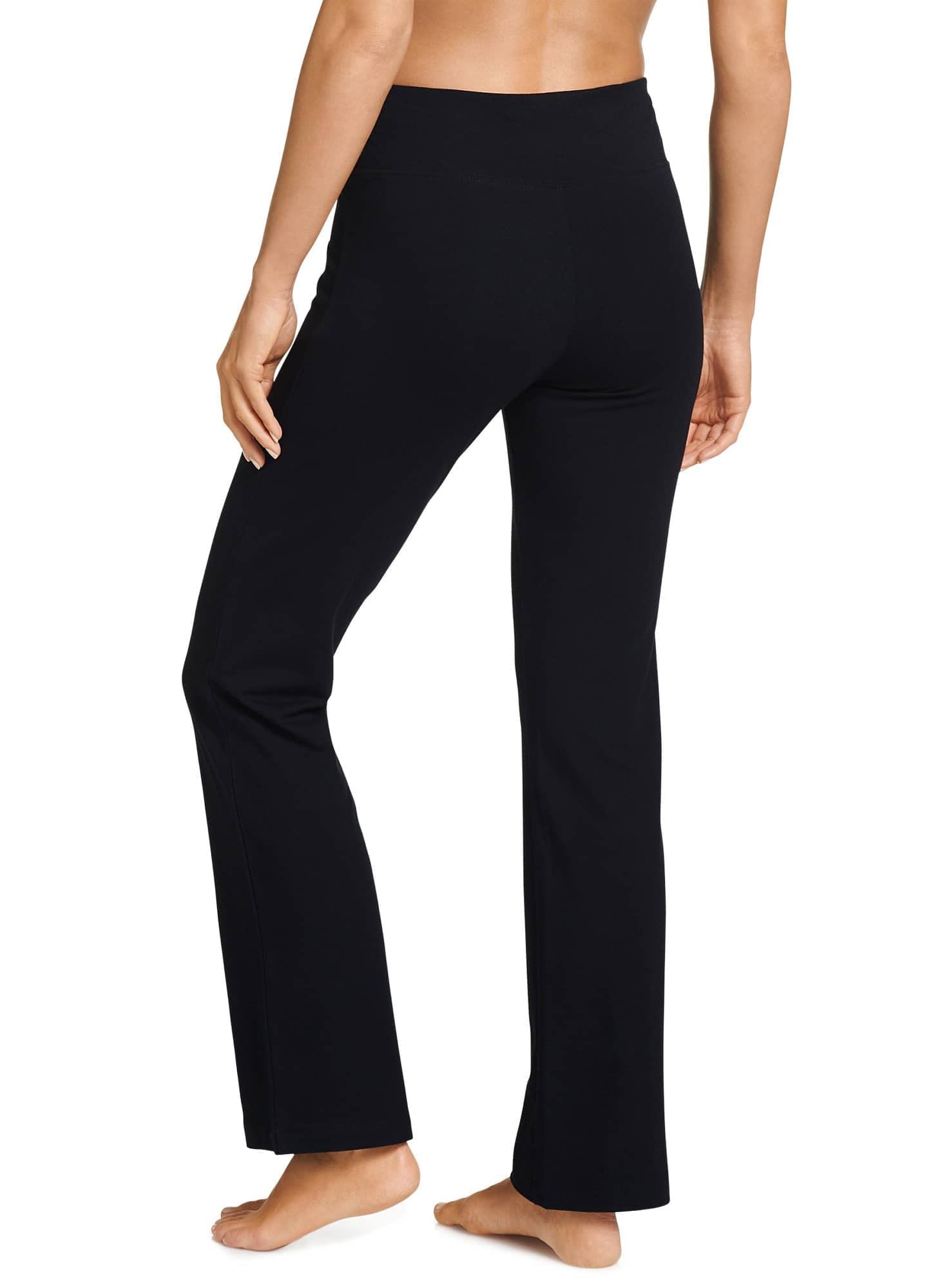 Jockey Women's Activewear Cotton Stretch Slim Bootleg Pant, Black, 2XL