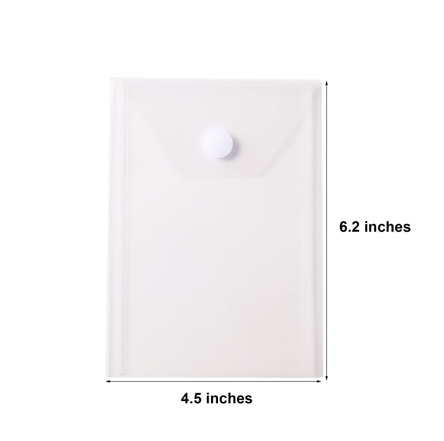 YESSART 6''x4'' Vertical Plastic Envelopes Hook Loop Closure Coupon Receipt Storage Holder 80 Pack