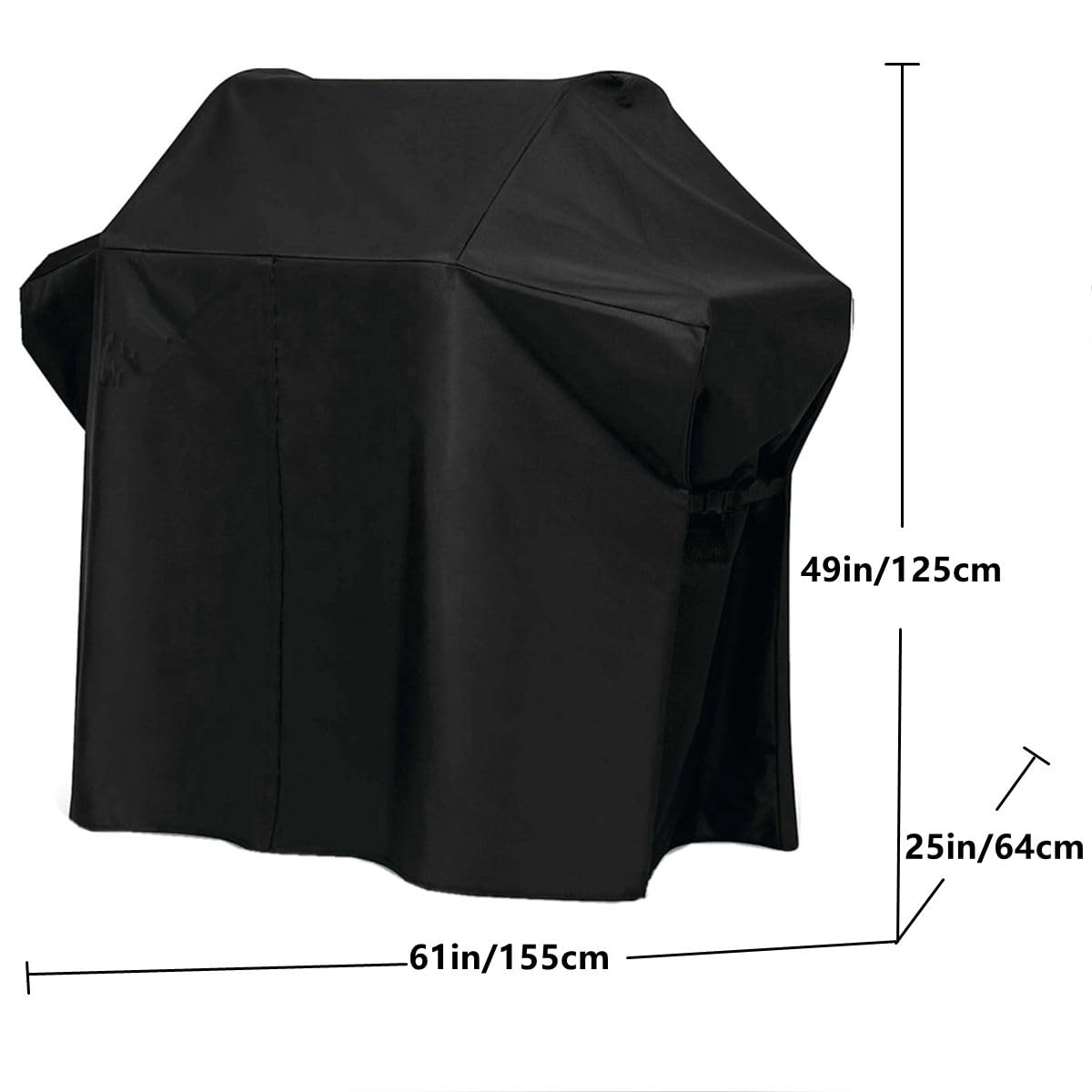 Heavy Duty Grill Cover Fit for Napoleon Rogue 425 Series and 525 Series Grill, All Weather Protection Waterproof Cover Black