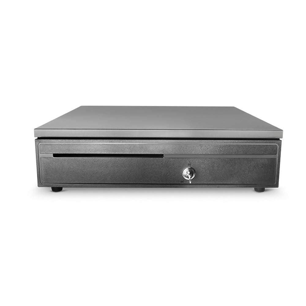 axGear POS Cash Drawer 16" Removable Coin Tray Compatible with Receipt Printer RJ11 / RJ12 Connection Canadian & US Bill w/ 5 Bill 5 Coin Tray & Key Lock