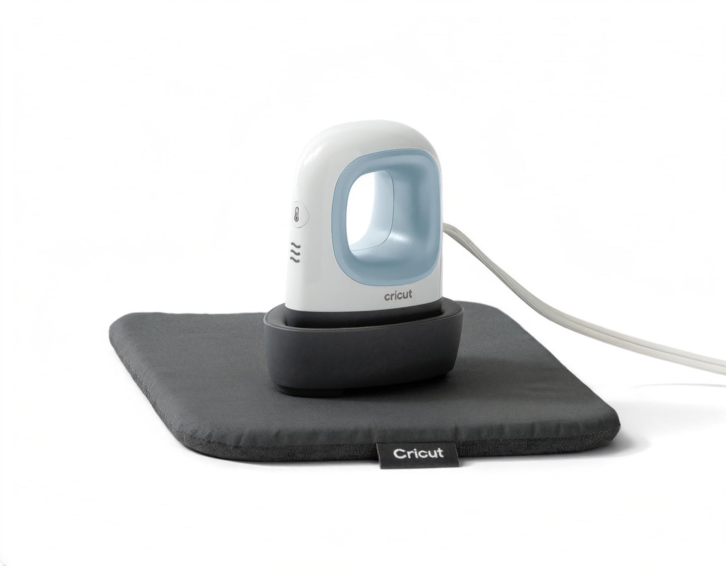 Cricut EasyPress Mini Heat Press + Heat Press Mat - for Pressing Small Objects Like Shoes, Stuffed Animals, Hats & More - 3 Heat Settings & Precision Tip - Compact & Lightweight - Zen Blue