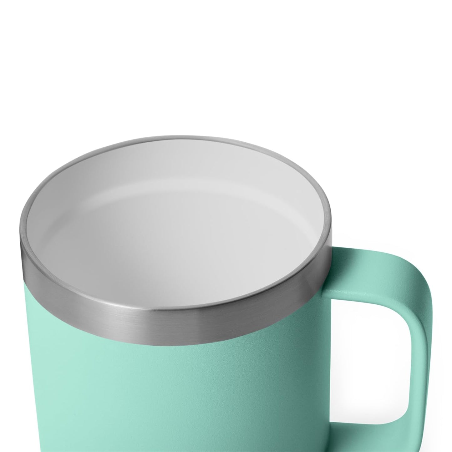YETI Rambler 10 oz Ceramic Lined Stackable Mug, Vacuum Insulated, Stainless Steel with MagSlider Lid, Seafoam