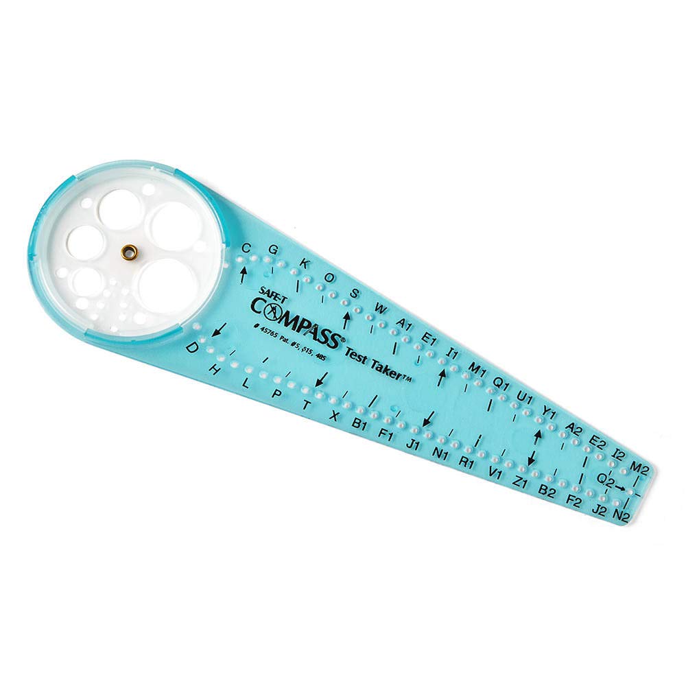 hand2mind Safe-T Compass for Kids Math, Test Taker Compass, 10 in. Diameter Blue Compasses, Safety Compass for Drawing, Safety Kids School Supplies, Homeschool Supplies (Set of 12)