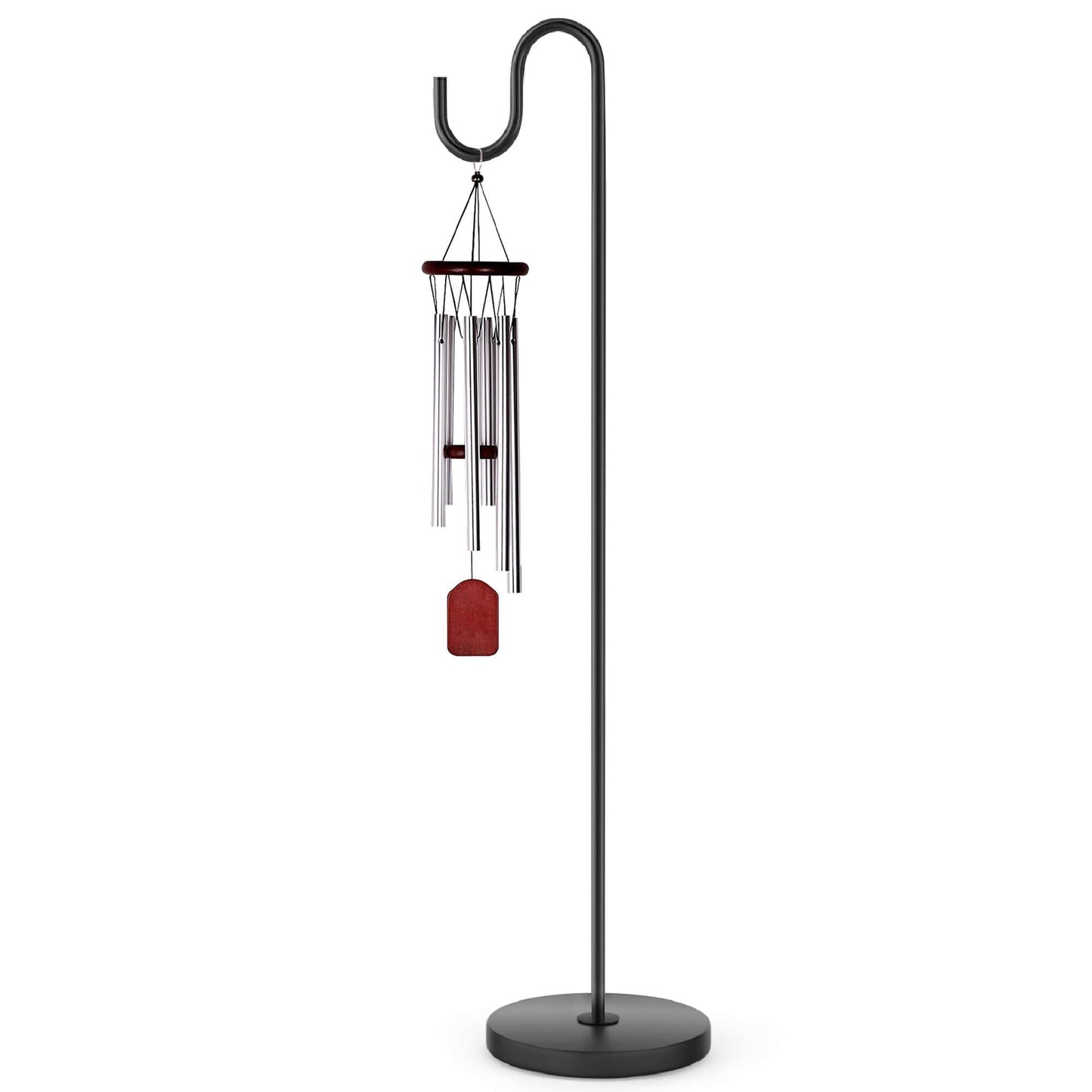 PREMILITY 59" Wind Chime Stand, Hanging Plant Stand, Hummingbird Feeder Stand, Heavy Duty, Suitable for Outdoor Indoor, Holds Up to 11 LBS