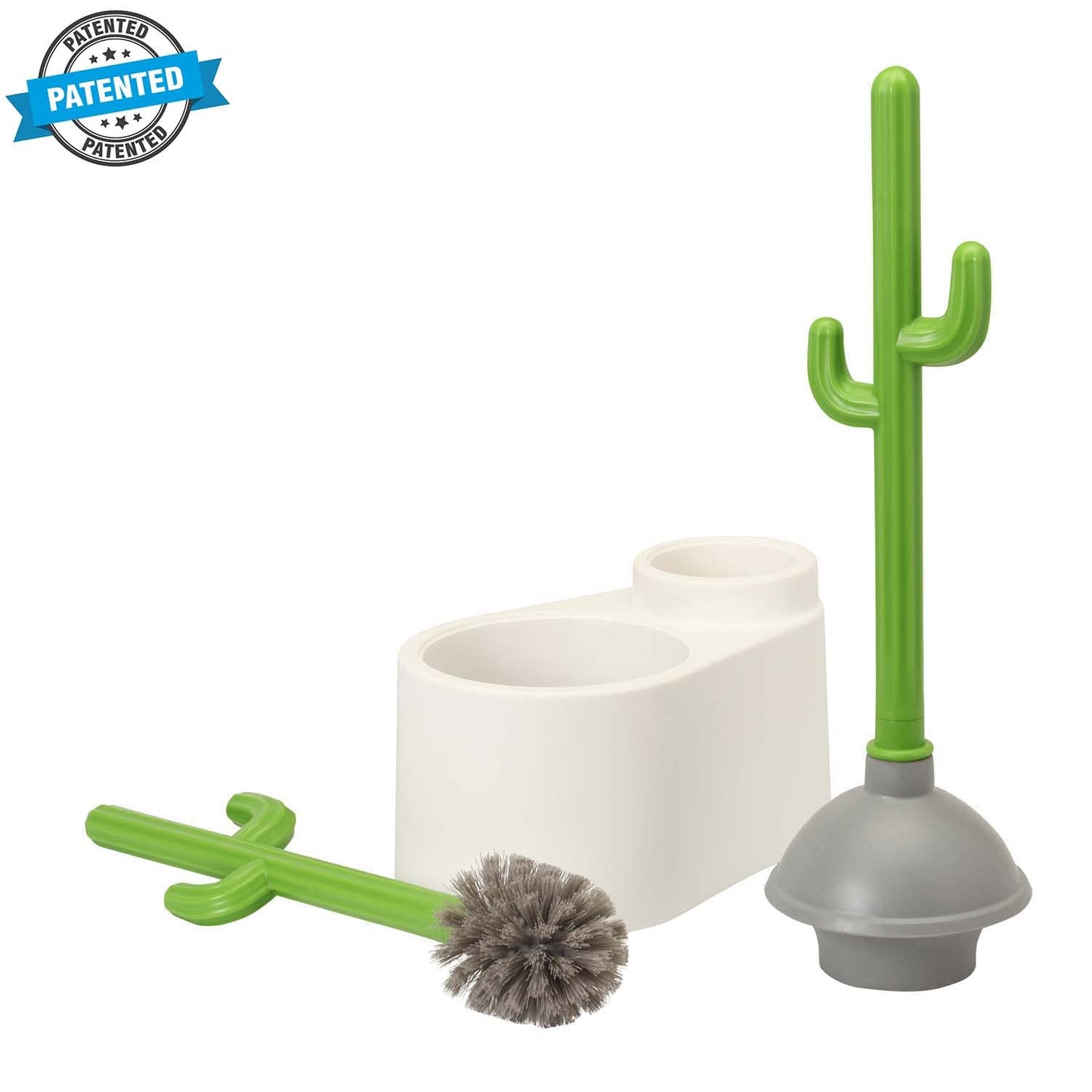 ALLOBUB Cactus Toilet Plunger and Brush Set for Bathroom Cleaning - 1 Set