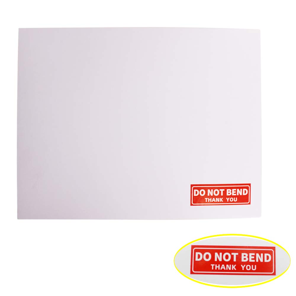 zmybcpack 50 Pack 9X12 inch Self Seal Photo Document Rigid Mailers Stay Flat White Cardboard Envelopes White Photography Mailers for CD, Photos, Document