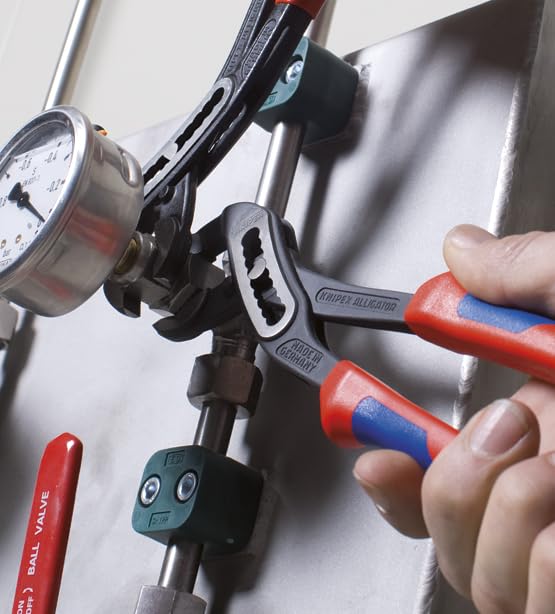 Knipex Tools 88 02 250 T BKA 10" Alligator Pliers, Tether Attachment-Comfort Grip,