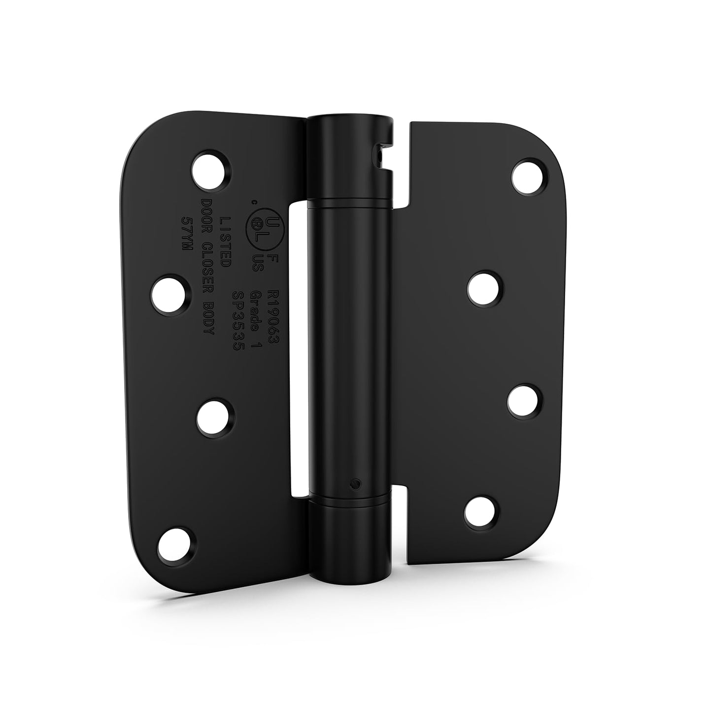 Pack of 2 goldenwarm Self Closing Door Hinge Black Hinges 4 Inch Spring Door Hinge with 5/8" Radius Corners - Adjustable Door Closing, Residential & Heavy-Duty Door Hardware