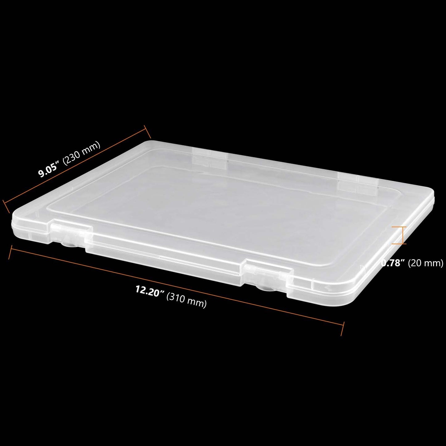 SEUNMUK 6 Pack A4 File Portable Project Case with Snap-Tight Latch, Plastic Storage Case for 8.5 × 11 Letter Paper, Office Supplies