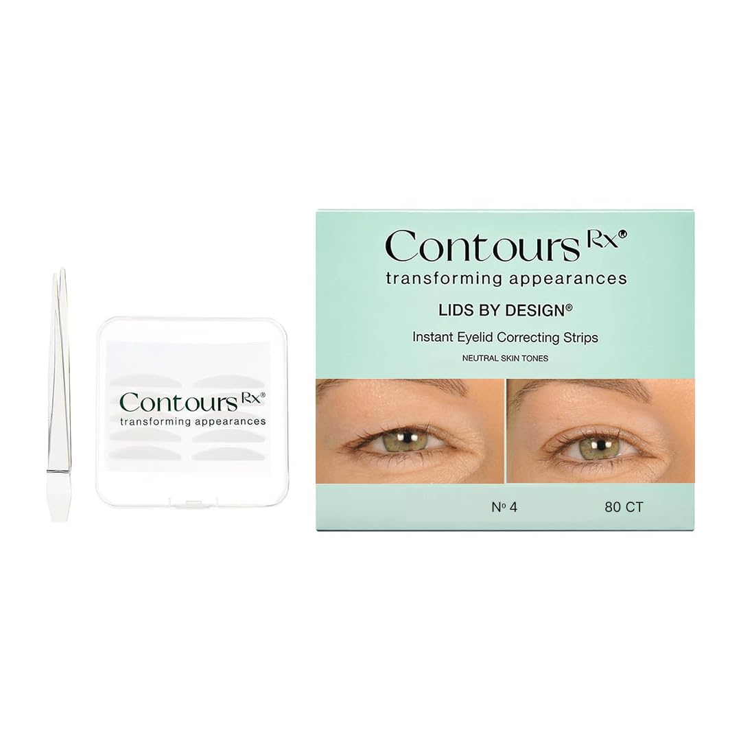 LIDS BY DESIGN Eyelid Correcting Strips Heavy Hooded, Droopy Lids for Slight Lift (4mm (80 Count))
