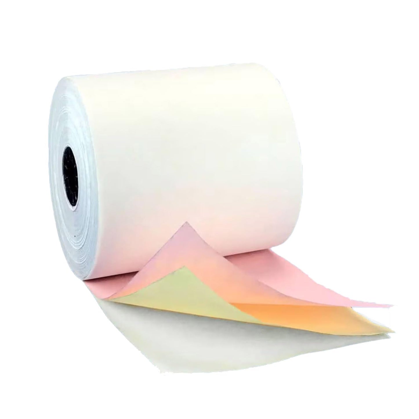 (30 Rolls) 3 Ply Carbonless Rolls 3" x 65 Feet White/Canary/Pink Receipt Paper POS Cash Register