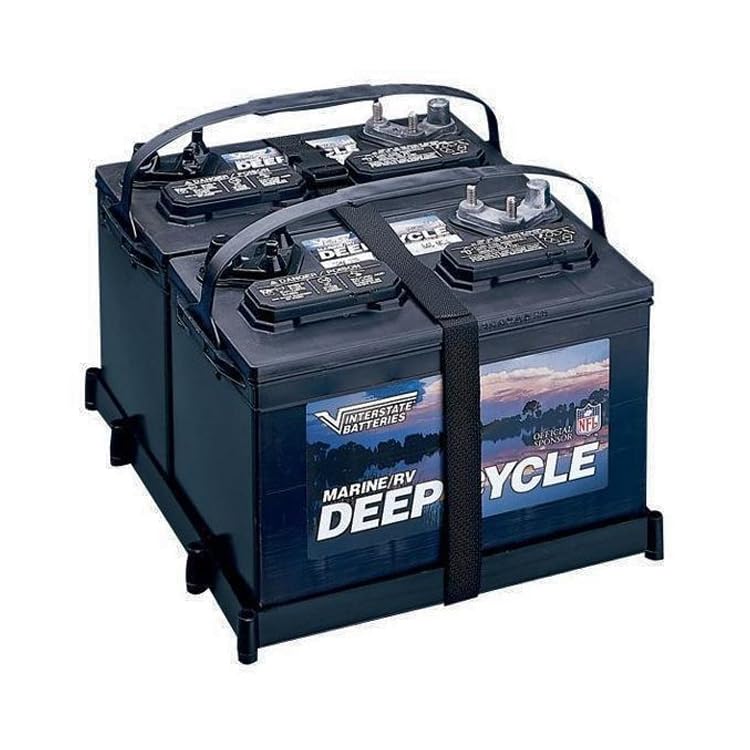 T-H Marine - DBH-27P-DP - DUAL BATTERY TRAY W/POLY STRAP