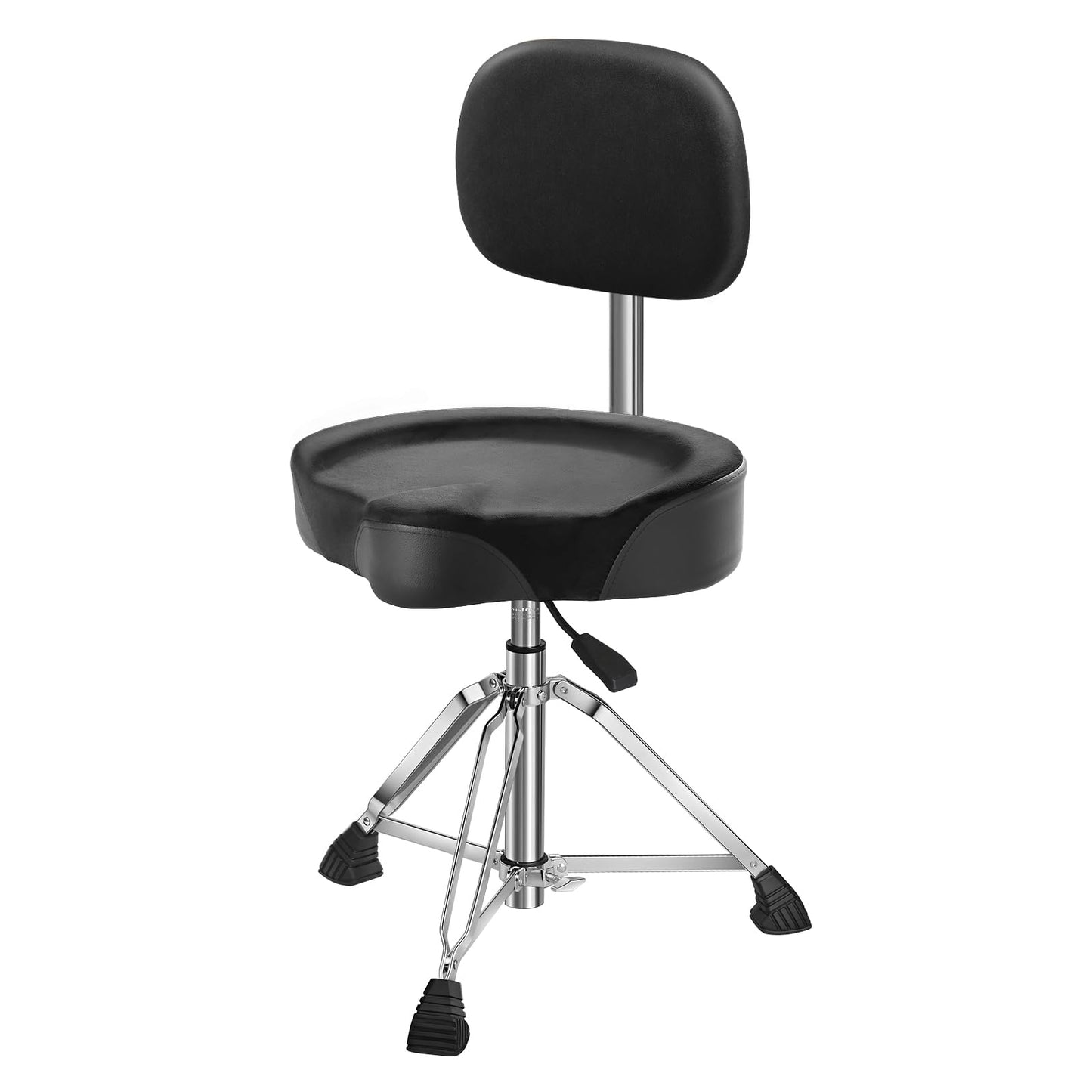 Drum Throne with Adjustable Height, Thick Padded Seat for Comfort, Heavy-Duty Steel Base & Non-Slip Feet – Perfect for Beginners, Professionals & Home Use