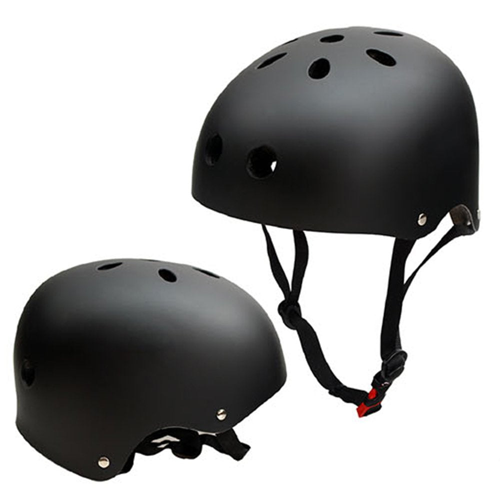 Upgraded Besmall Skate/Skateboarding Helmet, Ultimate Adjustable ABS Shell Helmet for Cycling/Skateboard/Skate Inline Skating/Rollerblading Protective Gear Suitable for Kid/Youth/Adult, Medium Black