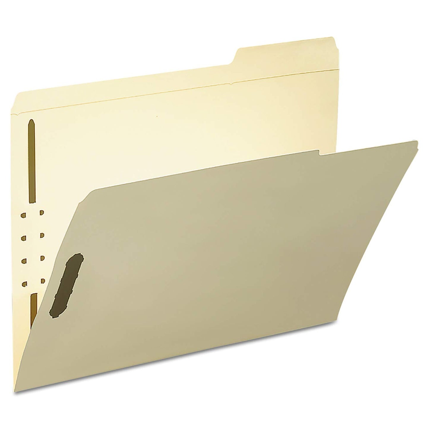 Smead Fastener Folders, Two 2-Inch Capacity Fasteners, 1/3 Cut 3rd Position Top Tab, Letter, Manila, 50 Per Box (14538)
