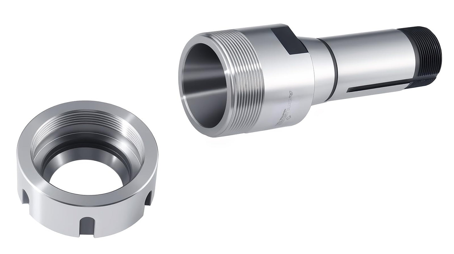 Accusize Industrial Tools 5C Shank ER40 Collet Chuck, 1.238''-20UNF External, 1.041''-24UNF Internal Thread, Max TIR 0.0002'', 0223-0246