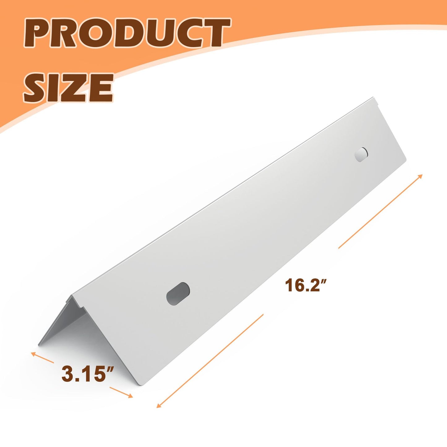 MOASKER Stainless Steel Heat Plates Flavorizer Bar BBQ Replacement Part for Napoleon Rogue Series, Prestige 500, PRO 500 RSIB Gas Grills, 4 Pack Flame Tamer for Napoleon Sear Plate #N305-0082