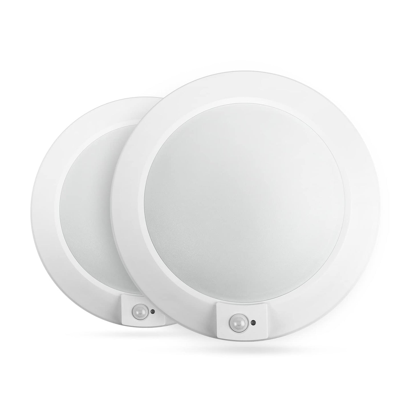 ECOELER 2 Pack PIR Motion Sensor Ceiling Light, 3CCT Selectable Occupancy Light with Time Countdown & Dusk-to-Dawn Sensor, 16W 1000Lm, Motion Light for Garage, Hallway, Stairwell