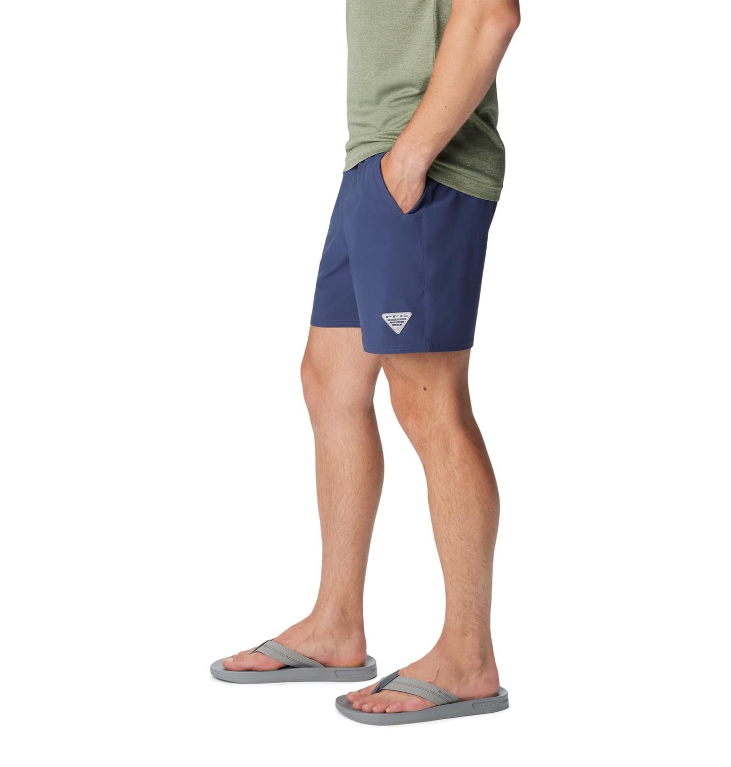 Columbia Shorts Men's PFG Terminal Roamer Stretch, Nocturnal, Large x 6, Nocturnal, Large/6" Inseam