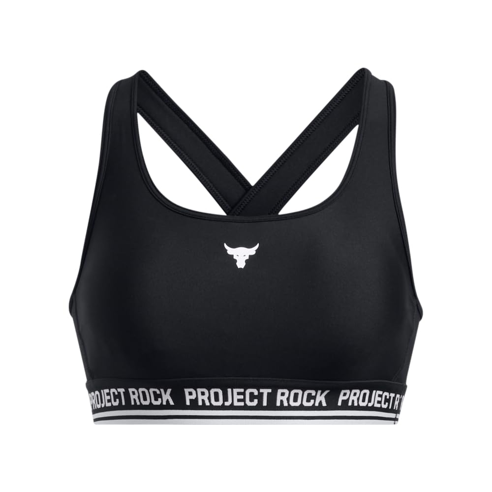 Under Armour Women's Project Rock Crossback Mid Impact Sports Bra