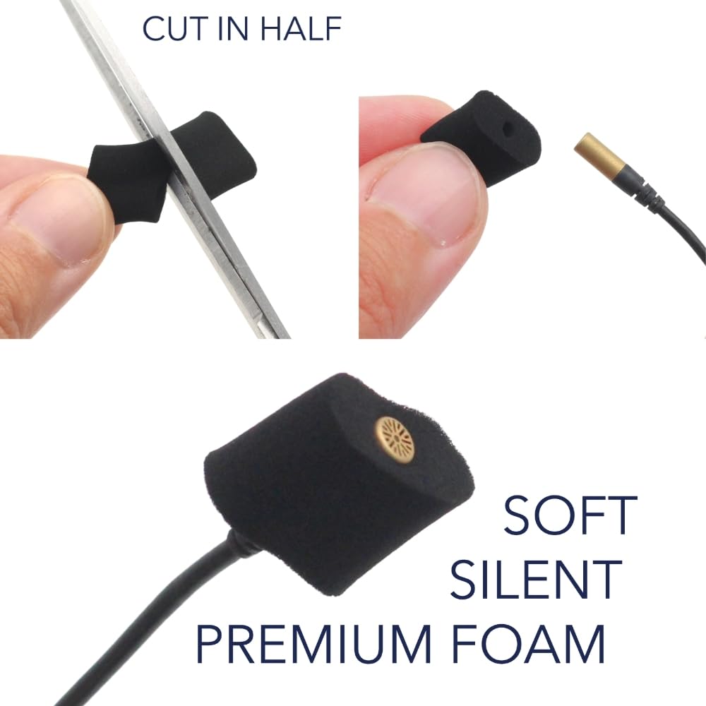 URSA Mini Foamies: Soft Mini Foam Mounts for Wireless Lav Mics. Can be stuck directly to the skin or costume. Fits SANKEN COS11, DPA 6060, Countryman B6, Sennheiser MKE1 (Pack of 12) (Black)