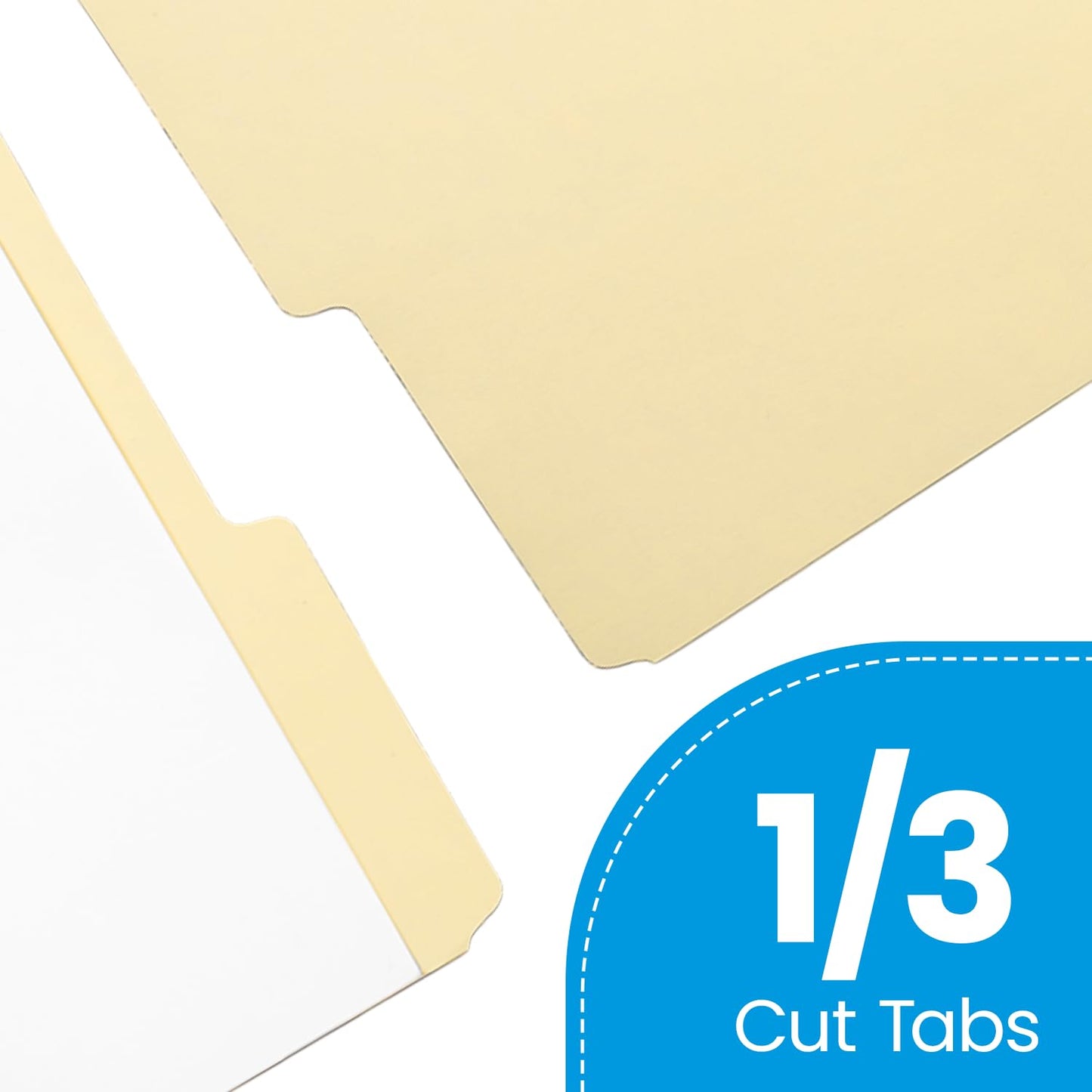 Pendaflex File Folders, Essentials, 1/3 Cut, Legal Size, Manila, Durable 11 pt. Stock, Box of 100, Ideal for Everyday Filing Needs, Top Tab File Organizers