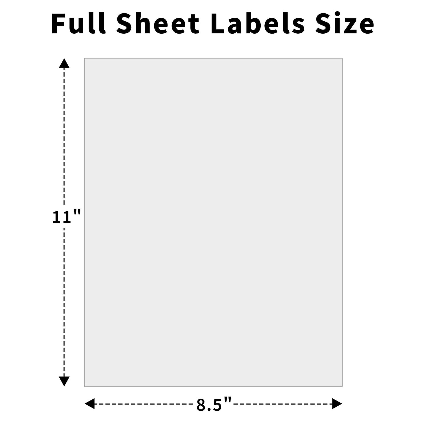 8.5" x 11" Full Sheet Label Sticker Paper for Laser & Inkjet Printers, Self Adhesive Printer Paper Shipping Labels, Printable White Matte Mailing Label Stickers(500 Sheets, 500 Labels)