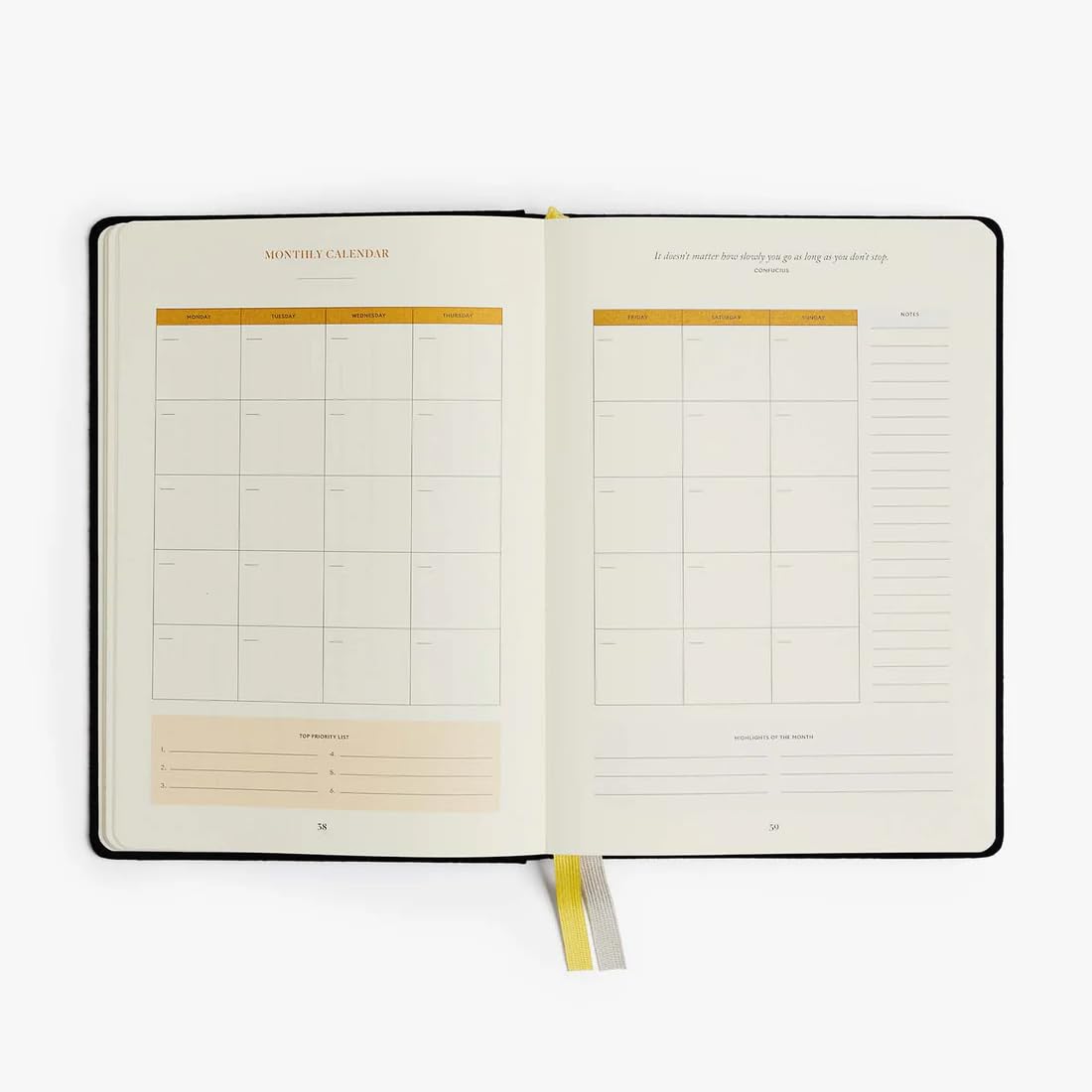 Intelligent Change - 3-Month Productivity Planner, Productivity Tools for Time-Management and Mindfulness, Tear-Out To-Do List, A5 Undated Quarterly Planner, Black