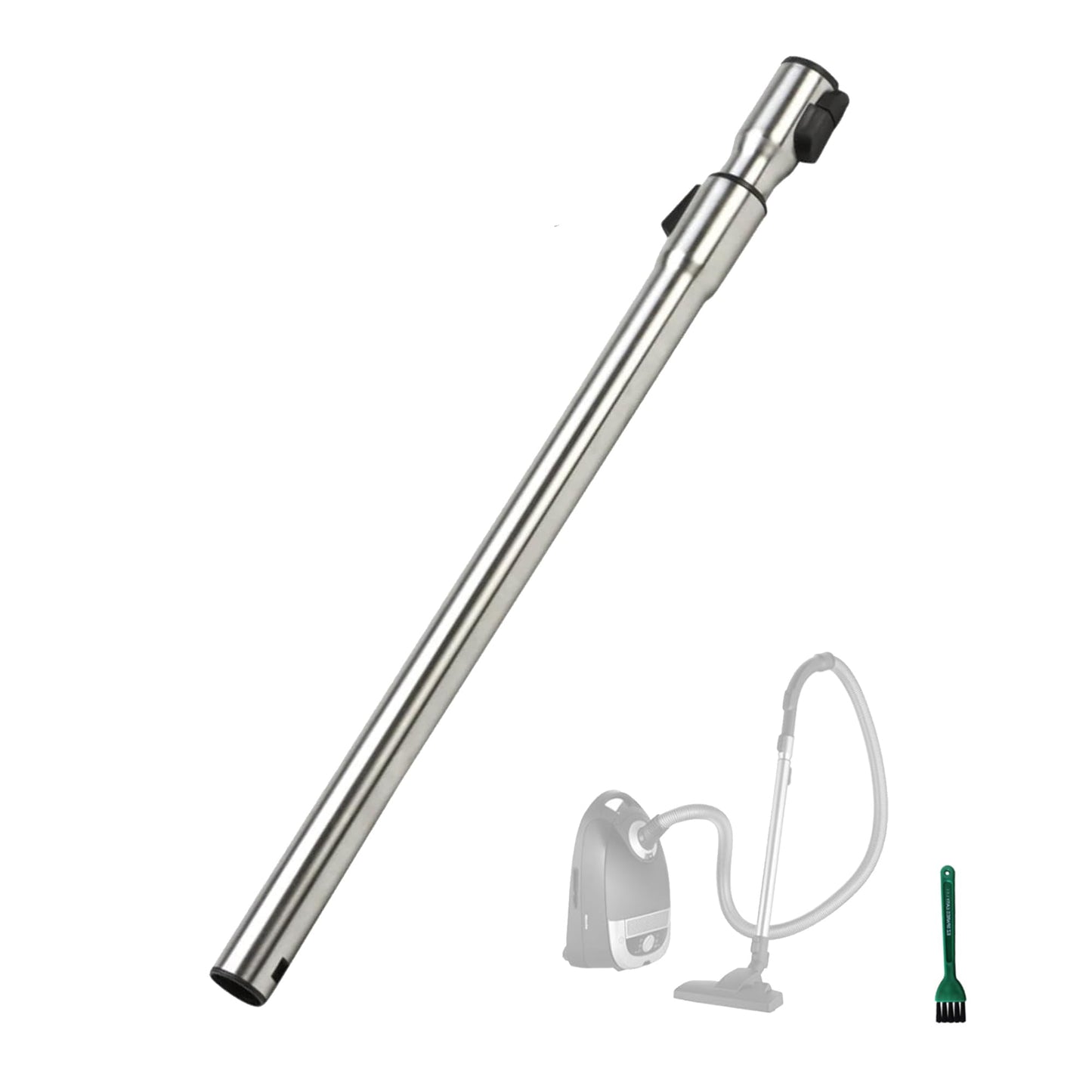 EZ SPARES Tube Compatible with Miele C1, C2, C3 Vacuums, Non Electric Telescopic Stainless Steel Pipe,35mm 1.375" Extension Wand,ML Central Vacuum Cleaner Attachment Wand
