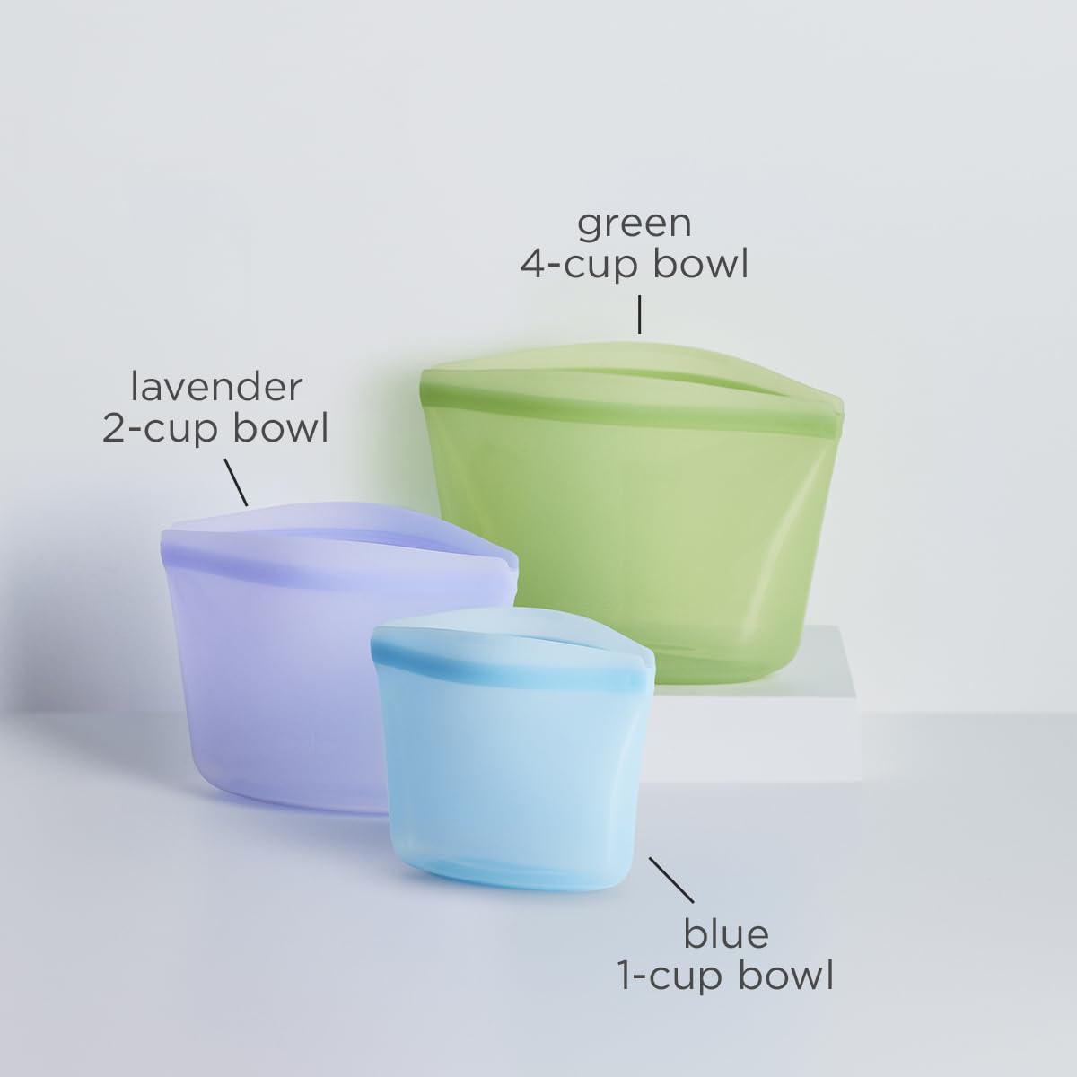 Stasher Premium Silicone Reusable Food Storage Bags, 3-Pack, Multi, Multi-Use Food Storage Bags, Lunch Bag, Travel Containers, BPA Free, Leak-free, Dishwasher-Safe, Eco-friendly