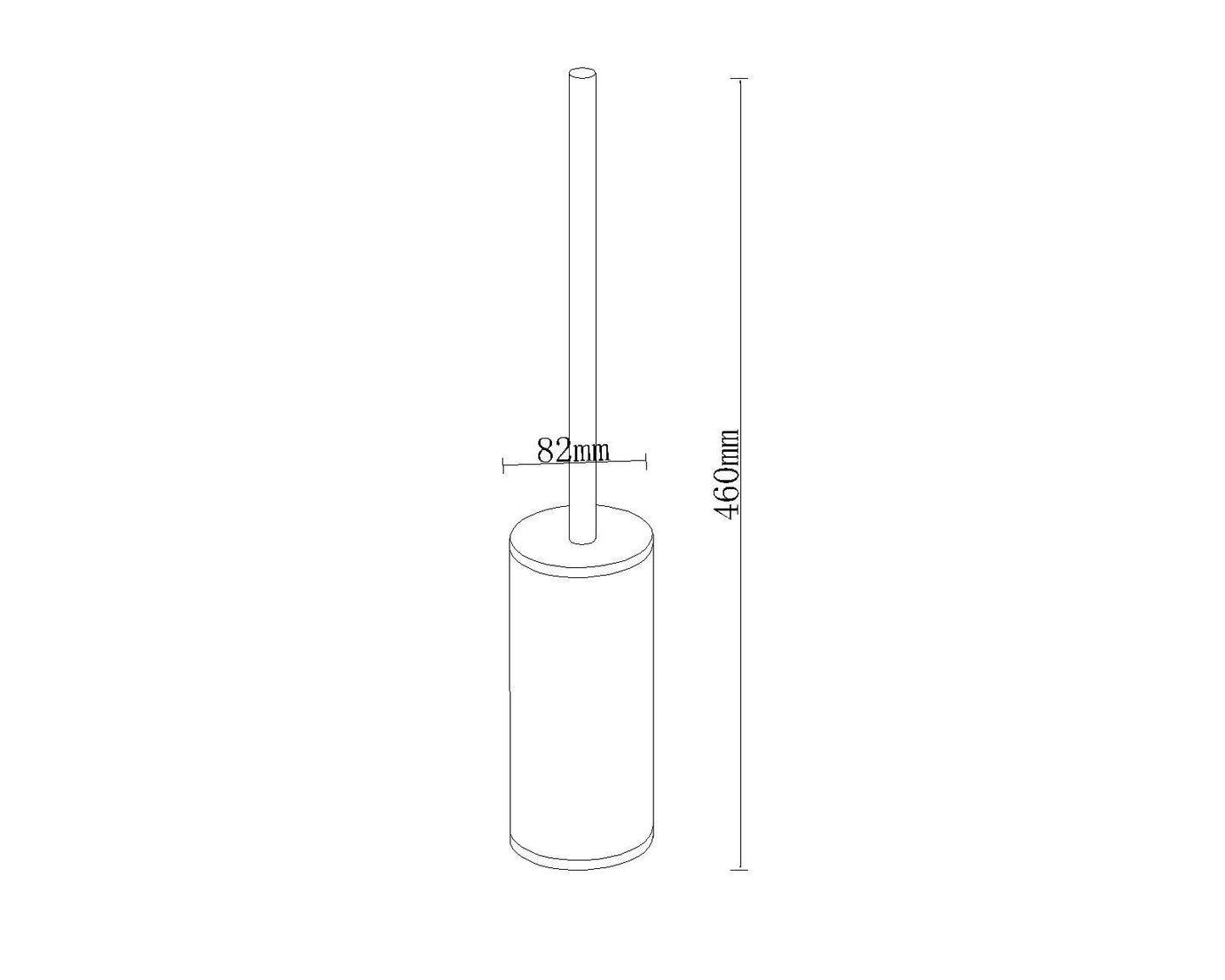BGL Toilet Brush Holder Gold, Stainless Steel 304 Gold Round Freestanding Toilet Bowl Brush and Holder for Bathroom