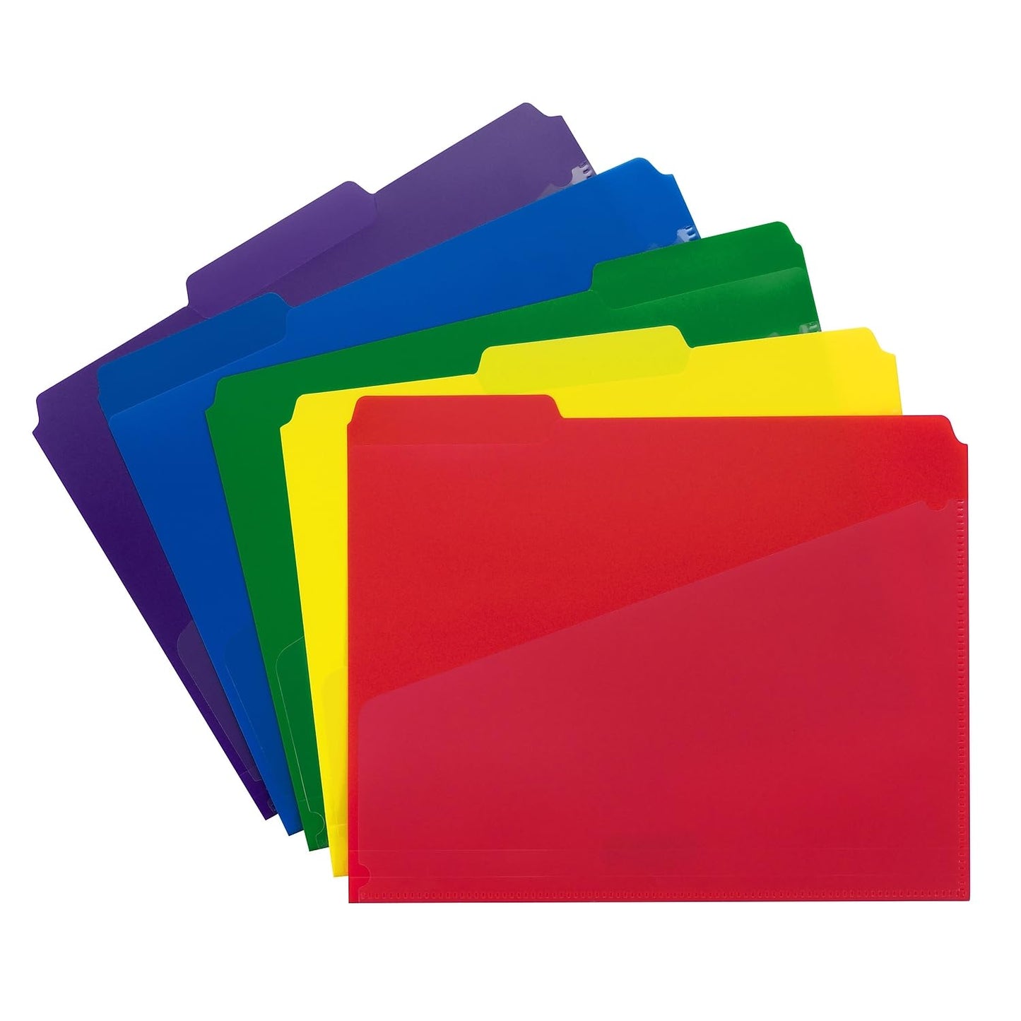 Smead Polypropelene Folder with Pocket, Letter, 1/3 Cut Tab, Assorted Colors, 30 Per Box (10540)
