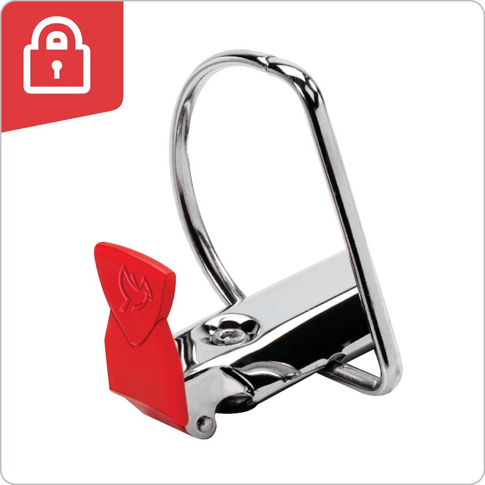 Cardinal Binder FreeStand ClearVue, 3" Locking Slant-D Rings, White, 650-Sheet Capacity, Magnetic Flap Closure, 5-Color ID Rings for Easy Identification, Non-Stick Archival Safe Covers, Office Filing