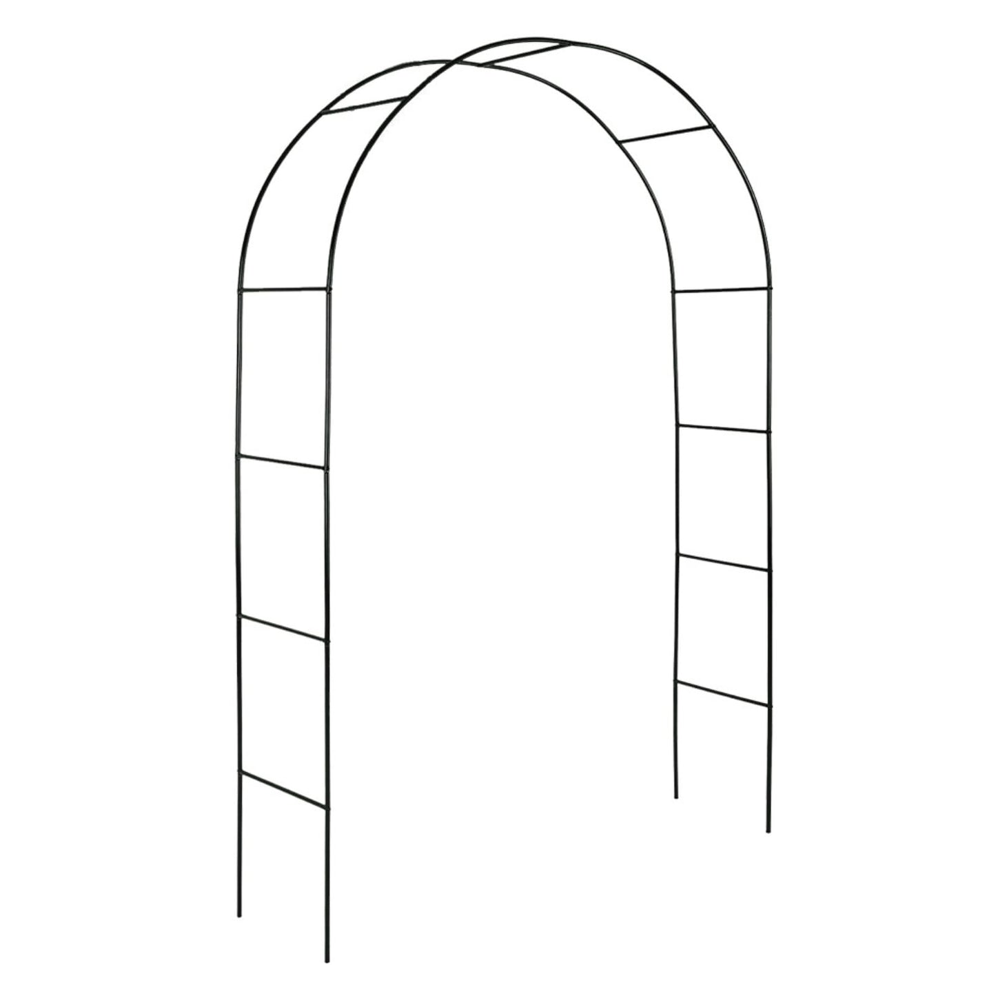 Heyfurni Garden Arch Trellis, Dark Green Durable Metal Arbor, Climbing Plants Support, Wedding Decoration Party Event Holiday,7'8" High x 4'5" Wide