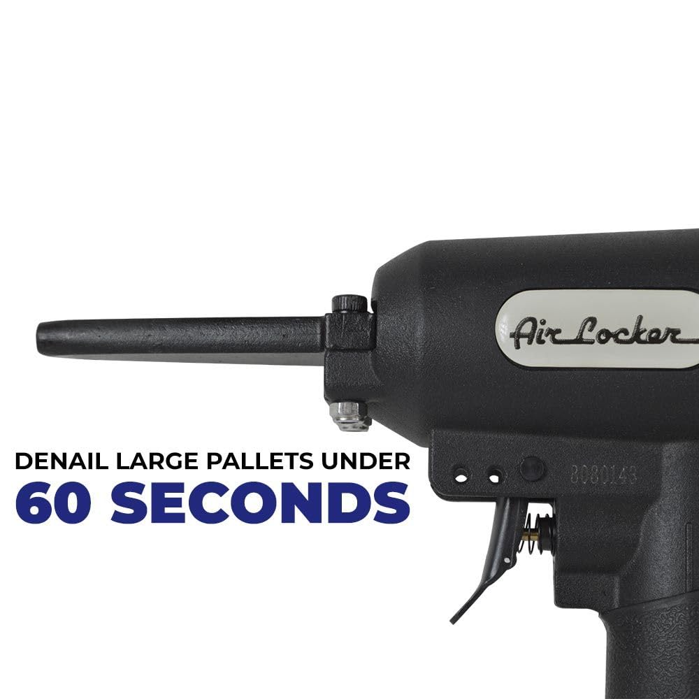Air Locker AP700 Heavy Duty Professional Air Punch Nailer/Nail Remover/Nail Puller. 1/4 Inch NPT Thread Air Inlet. 80-120 PSI Pneumatic Nailer Removes 10-20 Gauge Nails, Black