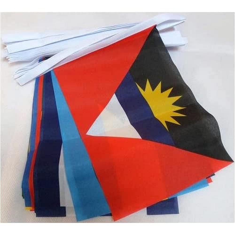 AZ FLAG 30 Caribbean Countries Bunting Flag, 30 Feet Garland with 30 Small 30 nations of the Caribbean Flags 8'' x 6'', 100% Polyester String Pennant, 9 meters
