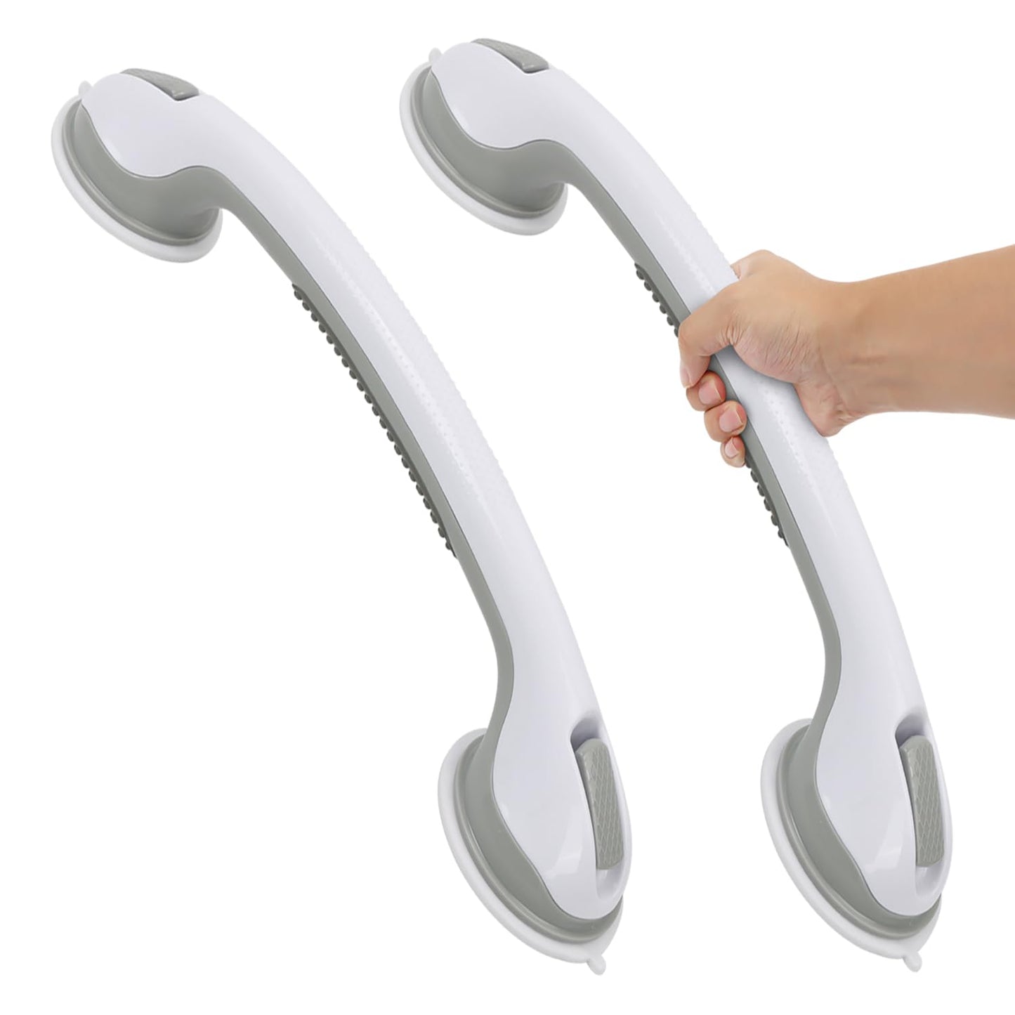 sunzone 2 Pack Suction Grab Bars, Grab Bar for Elderly,Heavy Duty Shower Handle,Bathroom Grab Bars for Seniors,Removable Shower Handrails